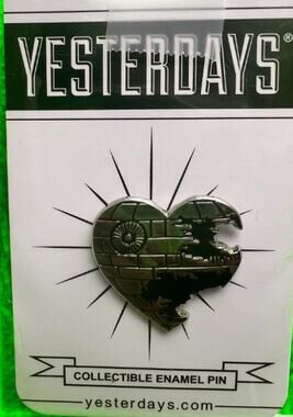 Death Star Heart Enamel pin - "Love is a Battle Station"